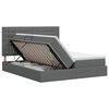vidaXL Cama con almacenamiento Gris oscuro 180 x 200 cm Tela