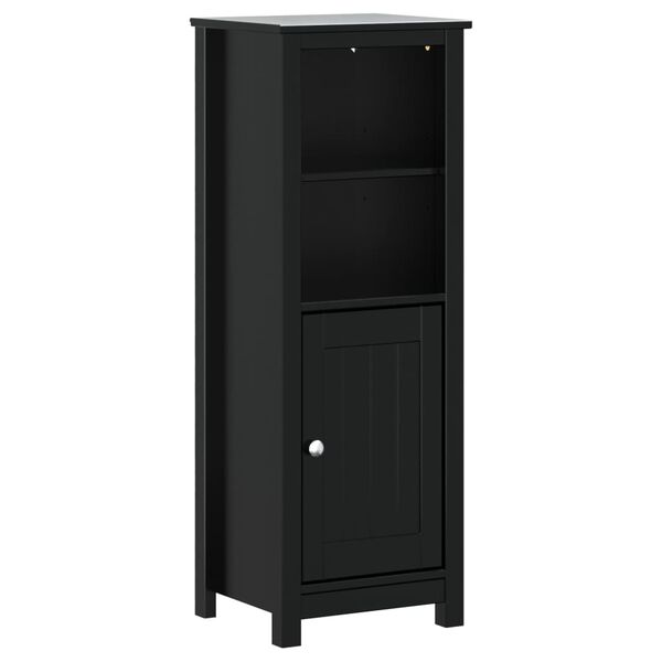 vidaXL Juego de muebles de baño BERG 3 pzas madera maciza pino negro