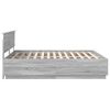 vidaXL Estructura de cama con cabecera Gris Sonoma 200 x 200 cm