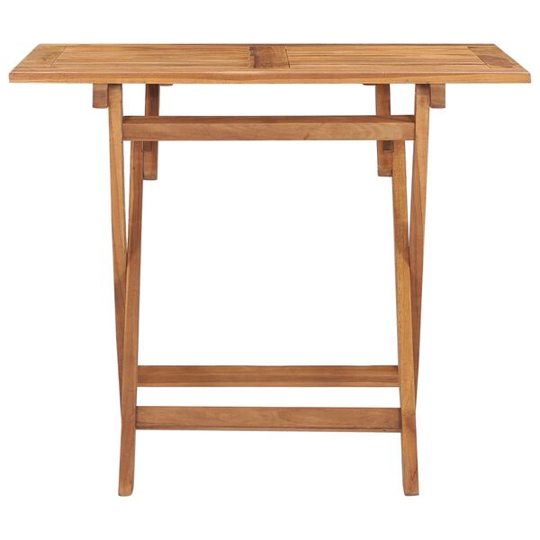 vidaXL Set de comedor de jard&iacute;n plegable 5 pzas madera maciza de teca