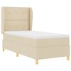 vidaXL Cama tipo Box Spring con colch&oacute;n Crema 200 x 100 cm tela