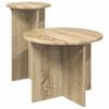 vidaXL Conjunto de mesas auxiliares 2 uds. Roble Sonoma &Oslash; 45 x 35 cm