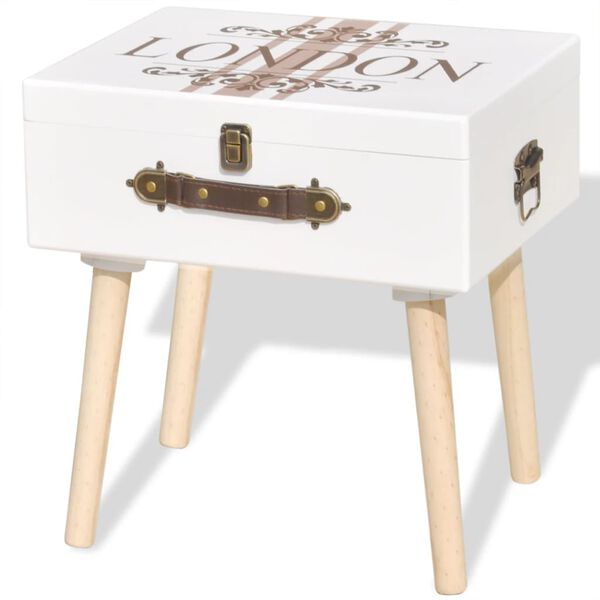 vidaXL Mesita auxiliar blanco 40x30x41,5 cm