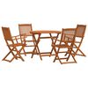 vidaXL Juego de muebles de exterior 5 uds. Natural