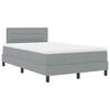 vidaXL Cama tipo Box Spring con colch&oacute;n Gris claro 120 x 190 cm tela