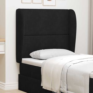 vidaXL Oreja de cabecero Negro 80 x 23 x 6 cm Terciopelo