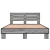 vidaXL Estructura cama madera ingenier&iacute;a metal gris Sonoma 140x200 cm