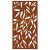 vidaXL Adorno de pared jard&iacute;n acero corten dise&ntilde;o hoja bamb&uacute; 105x55 cm