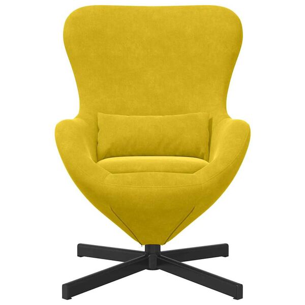 vidaXL Sillón huevo Amarillo 63 x 73 x 90 cm Terciopelo