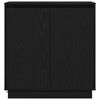 vidaXL Aparador Roble Negro 71 x 34.5 x 75 cm Madera contrachapada