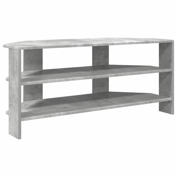 vidaXL MuebledeTVdeesquina Gris Concreto 102x40,5x45cm