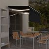 vidaXL Toldo retr&aacute;ctil manual con persiana y LED antracita 3,5x2,5 m