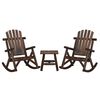 vidaXL Juego de muebles de jard&iacute;n 3 piezas madera maciza de abeto