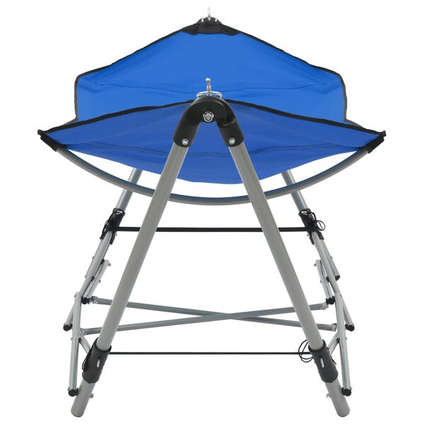 vidaXL Hamaca con soporte plegable azul