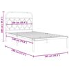 vidaXL Estructura cama sin colch&oacute;n con cabecero metal negro 100x190 cm