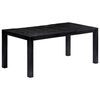 vidaXL Mesa de comedor de madera maciza de mango negra 180x90x76 cm