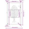 vidaXL Puerta de jardín 100x125 cm de acero corten con diseño de árbol