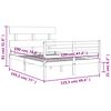 vidaXL Estructura de cama de matrimonio con cabecero madera maciza