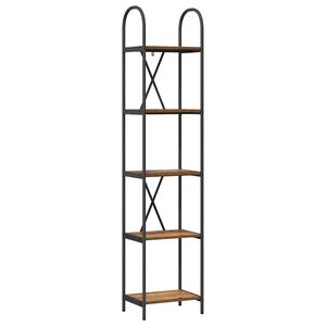 vidaXL Estante de libros 5 niveles 40 x 30 x 183 cm Madera vieja