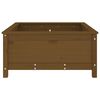 vidaXL Jardinera madera maciza de pino marr&oacute;n miel 82,5x82,5x39 cm
