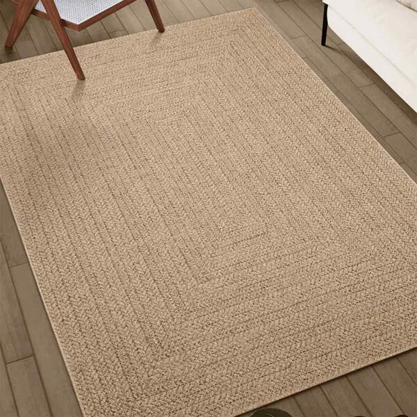 vidaXL Alfombra ZIZUR aspecto yute interior/exterior beige 160x230 cm