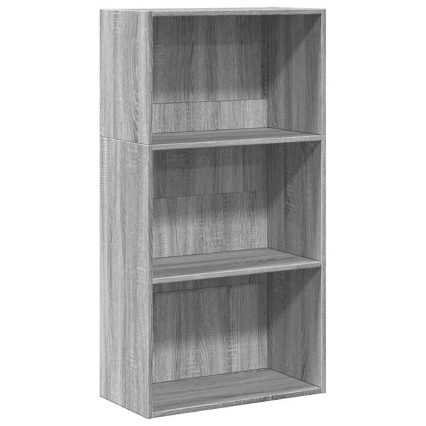 vidaXL Estanter&iacute;a de madera de ingenier&iacute;a gris Sonoma 60x30x114 cm
