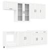 vidaXL Unidad de cocina LUCCA 8 pcs Blanco Madera de ingenier&iacute;a