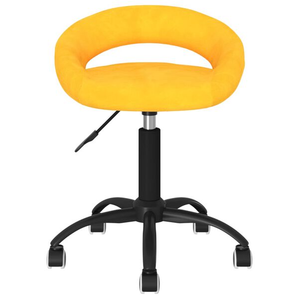 vidaXL Sillas de comedor giratorias 2 uds terciopelo amarillo mostaza
