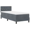 vidaXL Cama tipo Box Spring Gris oscuro 80 x 200 cm Terciopelo