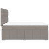 vidaXL Cama box spring con colch&oacute;n tela gris taupe 160x200 cm
