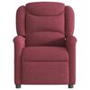 vidaXL Sillón de masaje reclinable eléctrico tela rojo tinto
