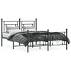 vidaXL Estructura cama sin colch&oacute;n con estribo metal negro 140x190 cm