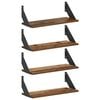 vidaXL Estanter&iacute;as de pared 4 uds. Madera envejecida 50 x 20 x 17 cm