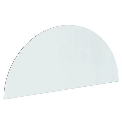 vidaXL Placa de vidrio para chimenea semicircular 1200x500 mm