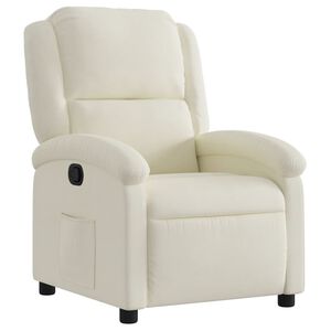 vidaXL Sill&oacute;n reclinable de terciopelo color crema