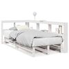 vidaXL Cama con estanter&iacute;a sin colch&oacute;n madera maciza blanca 100x200 cm