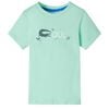 Camiseta infantil de manga corta verde claro 128