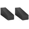 vidaXL Fundas tumbonas 2 uds 12 ojales polietileno 205x75x40/70 cm