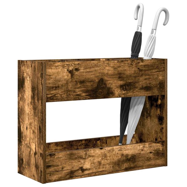 vidaXL Soporte de Sombrilla Roble ahumado 65 x 24 x 50 cm