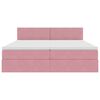 vidaXL Cama con almacenamiento con colch&oacute;n Rosa 90 x 200 cm