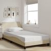 vidaXL Estructura de cama Dover tela crema 100x200 cm