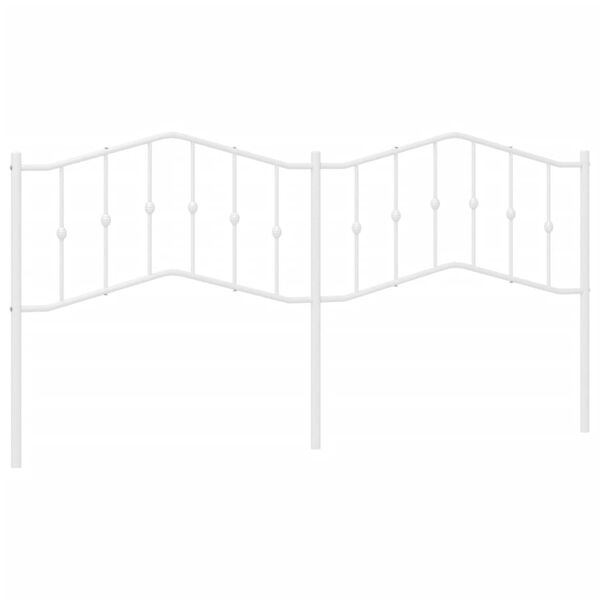 vidaXL Cabecero de repuesto de metal blanco 200 cm