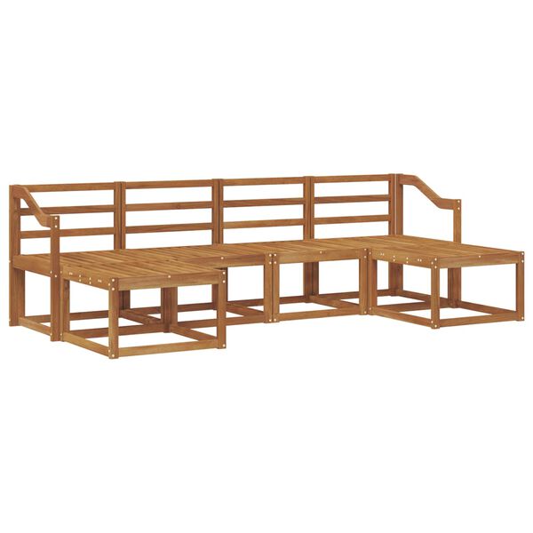 vidaXL Conjunto de sof&aacute;s de exterior 6 pcs Natural