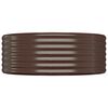 vidaXL Jardinera arriate acero galvanizado marr&oacute;n 507x100x36cm