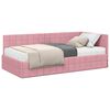 vidaXL Estructura de Cama Esquina con Colch&oacute;n 2 uds. Rosa 90 x 200 cm