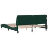 vidaXL Estructura cama sin colch&oacute;n terciopelo verde oscuro 180x200 cm
