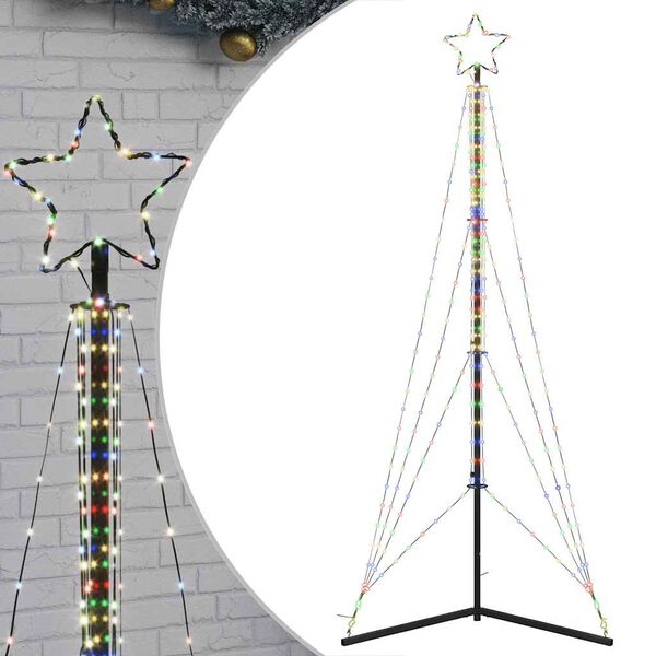 vidaXL Árbol de Navidad LED 483 LEDs de colores 240 cm