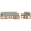 vidaXL Conjunto de sof&aacute;s de exterior 7 pcs Gris Natural y Claro