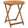 vidaXL Mesa de jard&iacute;n plegable Natural &Oslash;70 x 75 cm