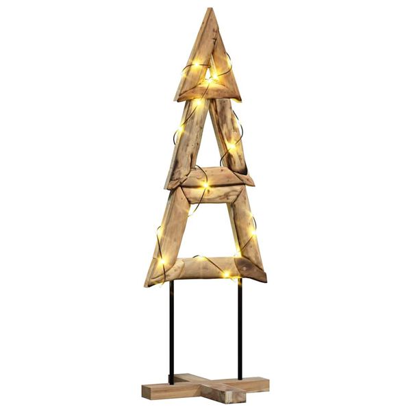 vidaXL &Aacute;rbol de Navidad Marr&oacute;n 120 cm Madera de teca maciza